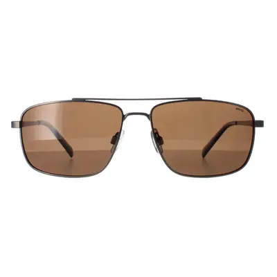 INVU Sunglasses B1109 C Matte Gunmetal Brown Polarized