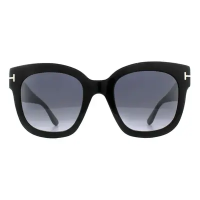 Tom Ford Sunglasses 0613 Beatrix 01C Shiny Black Smoke Grey Mirror