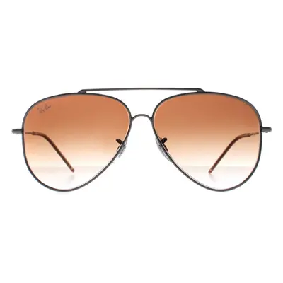 Ray-Ban Sunglasses RB0101S Aviator Reverse 004/CB Gunmetal Brown Gradient