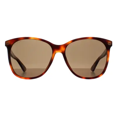 Made of plastic: Gucci Sunglasses GG0024S 002 Havana Brown