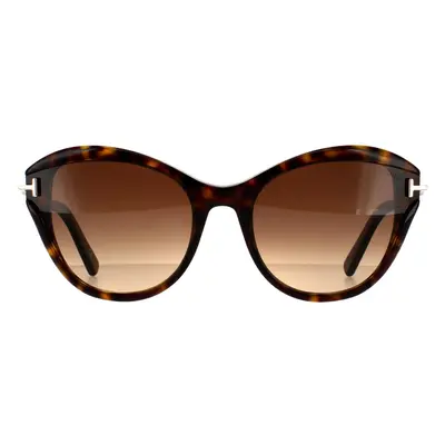 Tom Ford Sunglasses Leigh FT0850 52F Dark Havana Brown Gradient