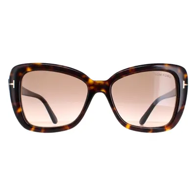 Tom Ford Sunglasses Maeve FT1008 52F Dark Havana Brown Gradient