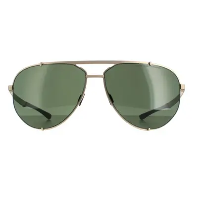 Porsche Design Sunglasses P8920 D Light Gold Black Green