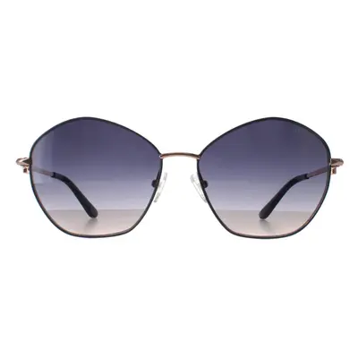 Guess Sunglasses GU7907 20B Shiny Grey Gold Smoke Gradient