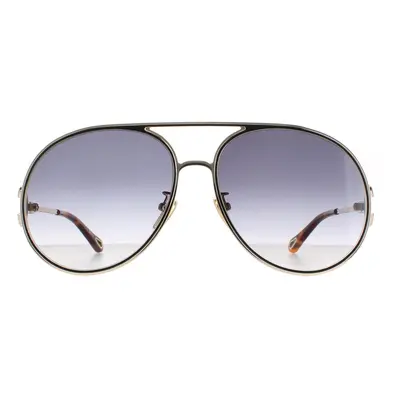 Chloe Sunglasses CH0145S 001 Gold Black Grey Gradient