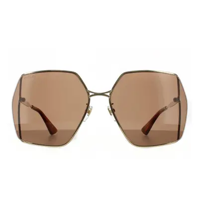 Gucci Sunglasses GG0817S 002 Gold Brown