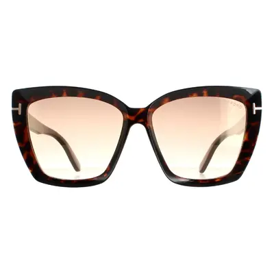 Tom Ford Sunglasses Scarlet FT0920 52G Dark Havana Brown Mirror