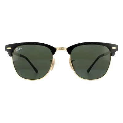 Ray-Ban Sunglasses Clubmaster Metal RB3716 187 Gold Top On Black Green