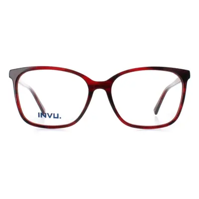 INVU Glasses Frames B4107 C Transparent Burgundy Women