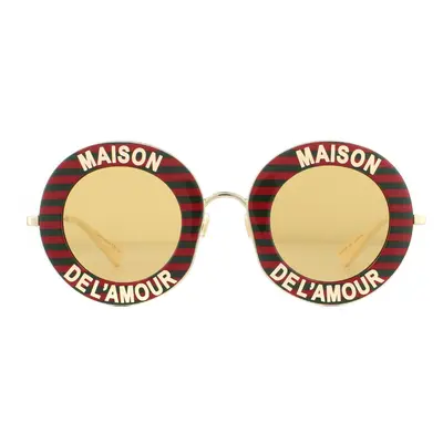 Rental Gucci Sunglasses GG0113S 007 Red Gold Yellow