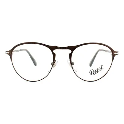 Persol Glasses Frames PO 7092V 1072 Matt Brown Mens 48mm