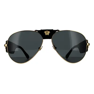 Rental Versace Sunglasses VE2150Q 100287 Gold Dark Grey