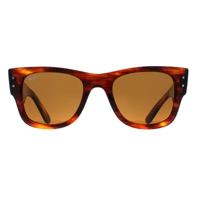 Ray-Ban Sunglasses RB0840S Mega Wayfarer 954/33 Polished Striped Havana Brown