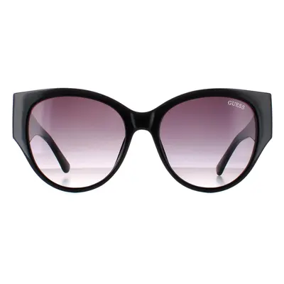 Guess Sunglasses GF6118 01B Shiny Black Smoke Gradient