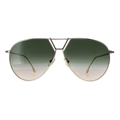 Victoria Beckham Sunglasses VB208S 700 Gold Khaki Grey Gradient