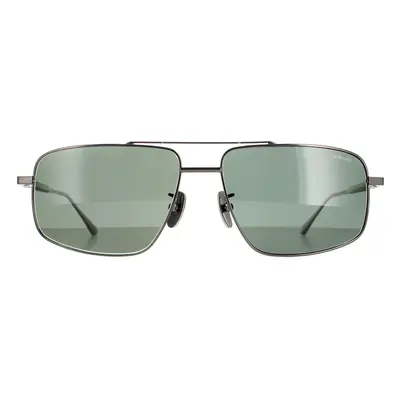 Chopard Sunglasses SCHF21M 568P Total Shiny Gunmetal Grey Green Polarised