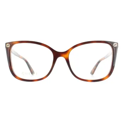 Gucci Glasses Frames GG0026O 002 Havana Women