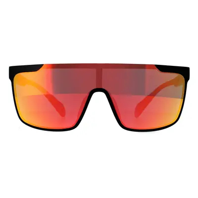 Adidas Sunglasses SP0020 02G Matte Black Orange Camo Contrast Mirror Red