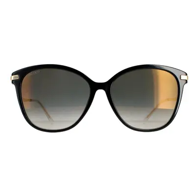 Jimmy Choo Sunglasses Peg/F/S 807 FQ Black Grey Gradient Gold Mirror