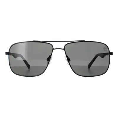 Timberland Sunglasses TB9107 02D Matte Black Smoke Polarized