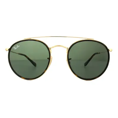 Ray-Ban Sunglasses Round Double Bridge 3647N 001 Gold Green