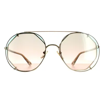 Chloe Sunglasses CH0041S 001 Gold Green Gradient