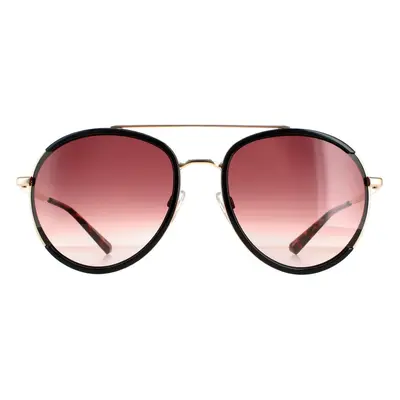 Ted Baker Sunglasses TB1638 Gaia 001 Black Gold Brown Gradient