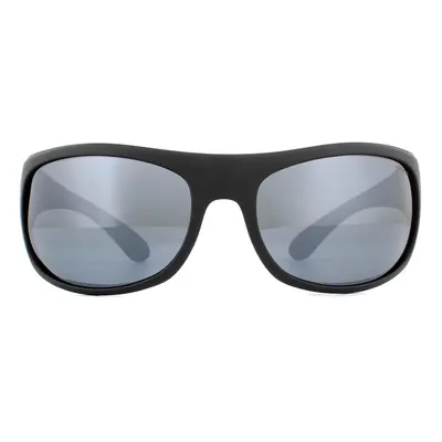 Polaroid Sport Sunglasses 07886 003 EX Matte Black Grey Silver Polarized Mirror