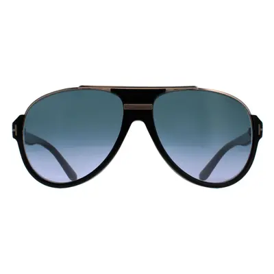 Tom Ford Sunglasses 0334 Dimitry 01P Shiny Black Green Gradient