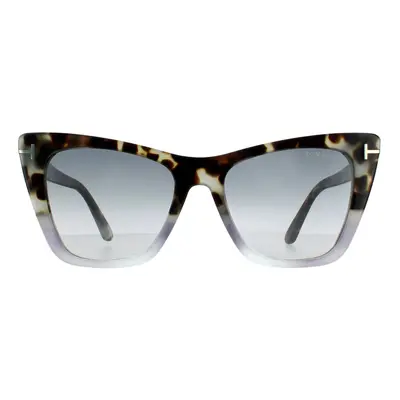 Tom Ford Sunglasses Poppy FT0846 55B Coloured Havana Grey Gradient