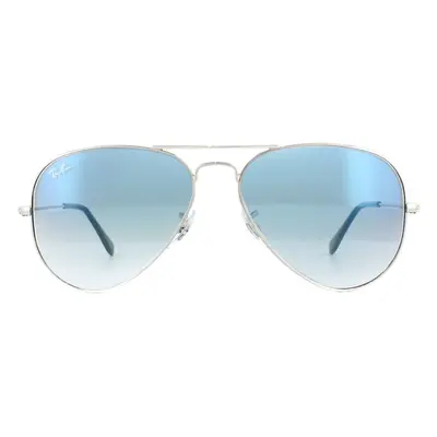 Ray-Ban Sunglasses Aviator 3025 003/3F Silver Light Blue Gradient 58mm