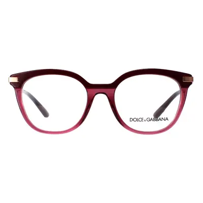 Dolce & Gabbana Glasses Frames DG3346 3247 Bordeaux Transparent Bordeaux Pink Gold Women