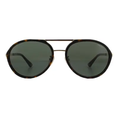 Police Sunglasses SPLA57 Record 2 0300 Shiny Rose Gold Green