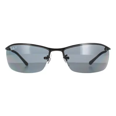 Rayban Sunglasses Top Bar 3183 Shiny Black Polarized Grey 002/81