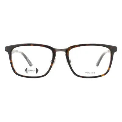 Police Glasses Frames Blackbird Ti 2 VPL684 0786 Shiny Havana Men