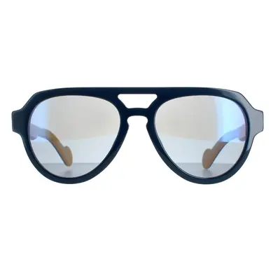 Moncler Sunglasses ML0094 92X Blue Yellow Blue Mirror