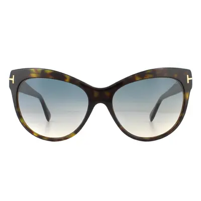 Tom Ford Sunglasses Lily FT0430 52P Dark Havana Green Gradient