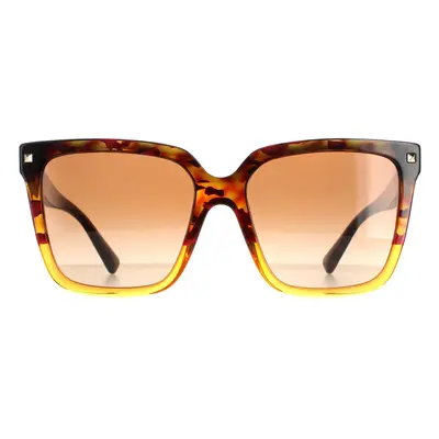 Valentino Sunglasses VA4098 519013 Havana Orange Gradient Brown Gradient