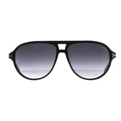 Tom Ford Sunglasses FT0932 Jeffrey 01B Shiny Black Smoke Gradient