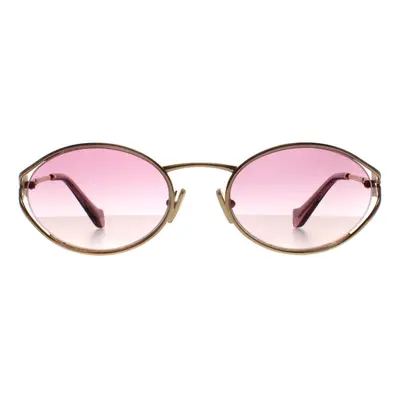 Miu Miu Sunglasses MU52YS 5AK06S Gold Brown Gradient Violet