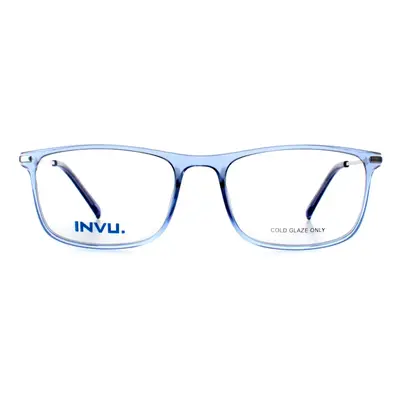 INVU Glasses Frames B4135 C Transparent Blue Dove Silver Men Women