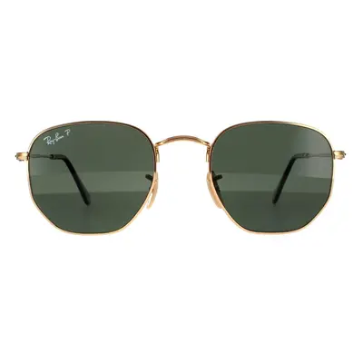 Ray-Ban Sunglasses Hexagonal RB3548N 001/58 Gold G-15 Green Polarized