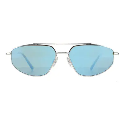 Serengeti Sunglasses Marlon SS539002 Shiny Silver Mineral Polarized 555nm Blue