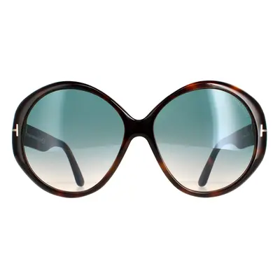 Tom Ford Sunglasses FT0848 Terra 53P Blonde Havana Green Gradient