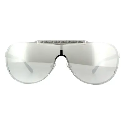 Versace Sunglasses VE2140 10006G Silver Light Grey Silver Mirror