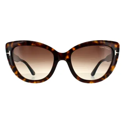 Tom Ford Sunglasses Anya FT0762 52K Dark Havana Brown Gradient