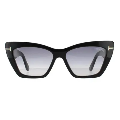 Tom Ford Sunglasses Wyatt FT0871 01B Shiny Black Grey Smoke Gradient