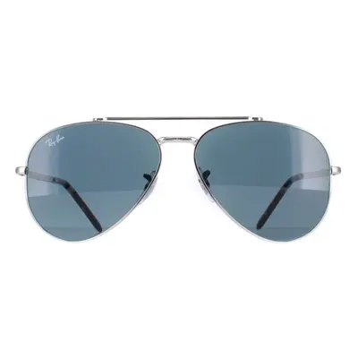 Ray-Ban Sunglasses RB3625 New Aviator 003/R5 Polished Silver Blue