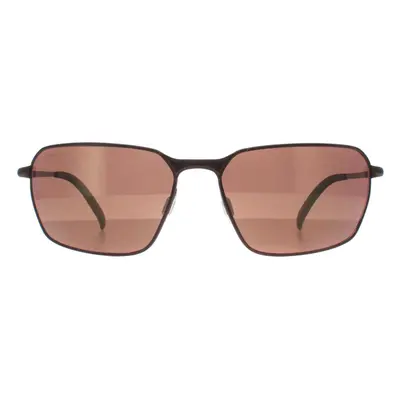 Serengeti Sunglasses Shelton SS547001 Matte Chocolate Brown Mineral Drivers Gold Polarized