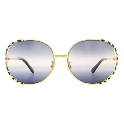 Gucci Sunglasses GG0595S 001 Gold and Black Double Grey Gradient